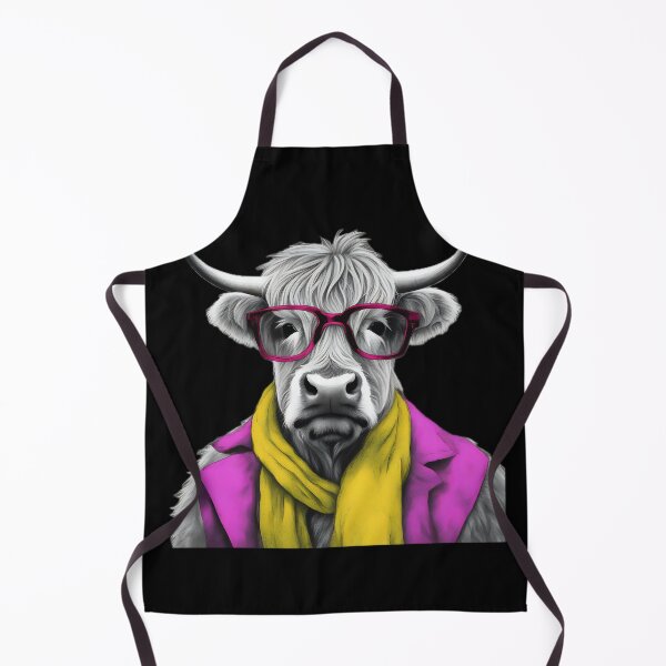 Item preview, The Studious Highland Cow designed and sold by Zenvo.