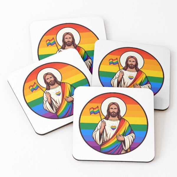 Item preview, Pride Flag Jesus designed and sold by stickyfoot.