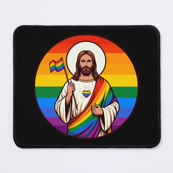 Item preview, Pride Flag Jesus designed and sold by stickyfoot.