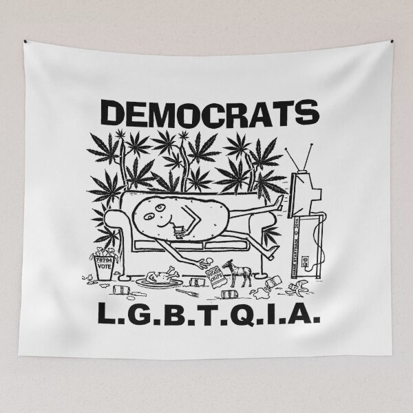 Item preview, DEMOCRATS ~ L.G.B.T.Q.I.A. ~ COUCH POTATO ~ (V-5-147) designed and sold by RodeoMalibu.