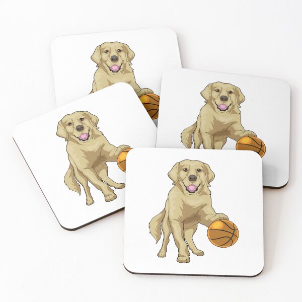 Item preview, Golden Retriever Basketball player Basketball designed and sold by Snabdesign84.