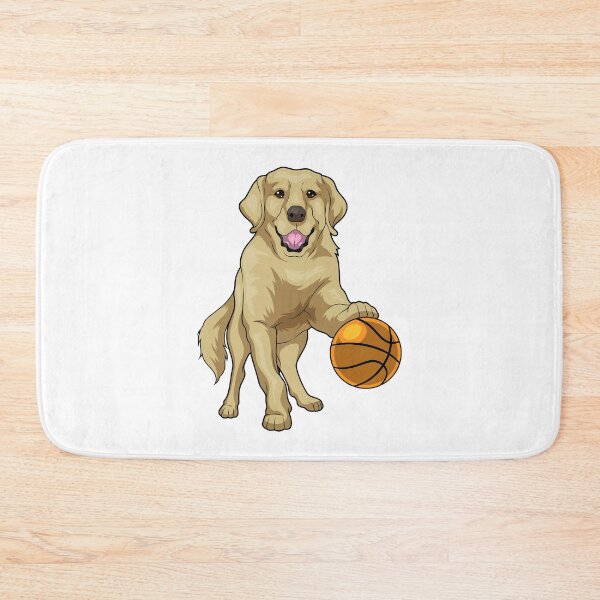 Item preview, Golden Retriever Basketball player Basketball designed and sold by Snabdesign84.
