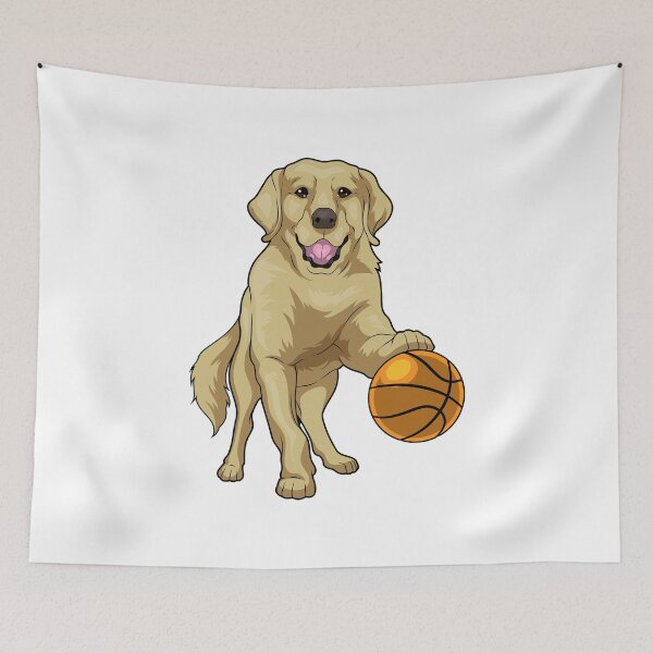 Item preview, Golden Retriever Basketball player Basketball designed and sold by Snabdesign84.