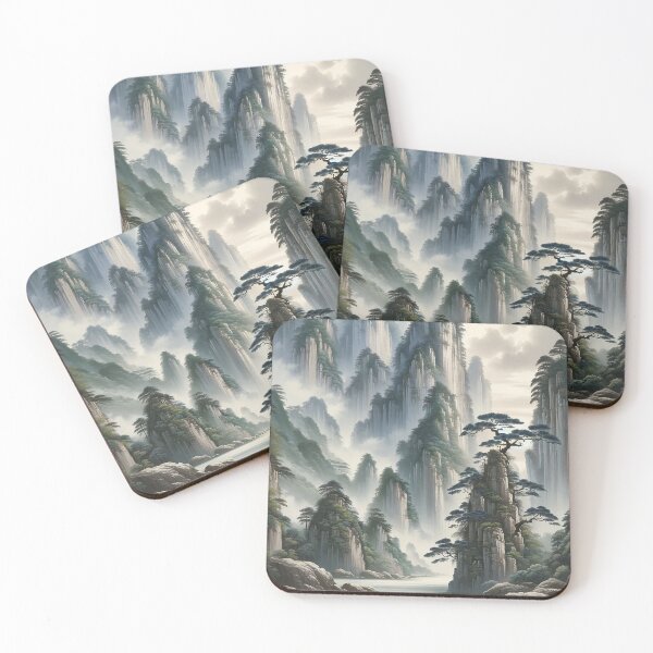 Item preview, Misty mountains on the quiet lake designed and sold by Cerberus-Art.