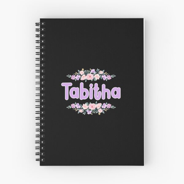 Item preview, Purple Flower Tabitha Name Label (Black) designed and sold by NormadWorld.