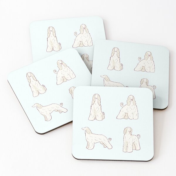 Item preview, White afghan hound pack designed and sold by Mayarart.