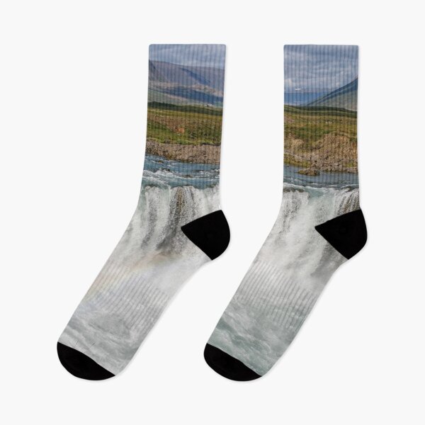 Item preview, Godafoss waterfalls in Iceland with rainbow designed and sold by Photopat.