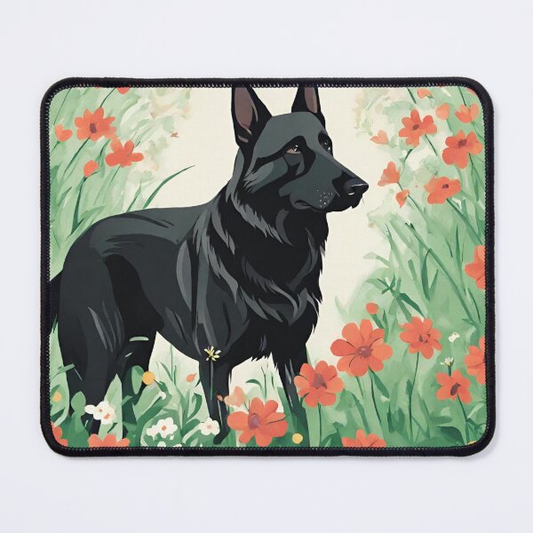 Item preview, German Shepherd Dog and Flowers designed and sold by GoodyPaws.