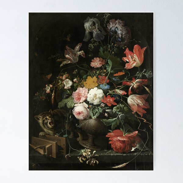 Aperçu de l'œuvre Le bouquet renversé, Abraham Mignon, 1660 - 1679 créée et vendue par Vintage Wall Art.