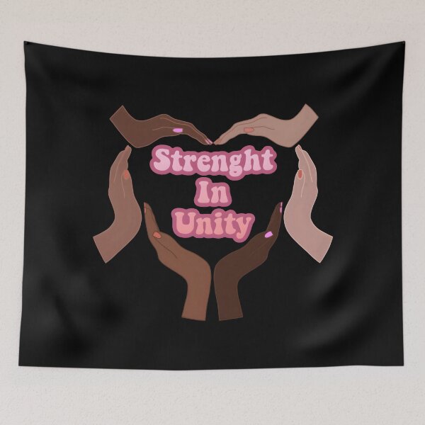 Item preview, Strength in Unity - Diverse Hands Heart. Inspiring social worker quote. designed and sold by Unitepeople.