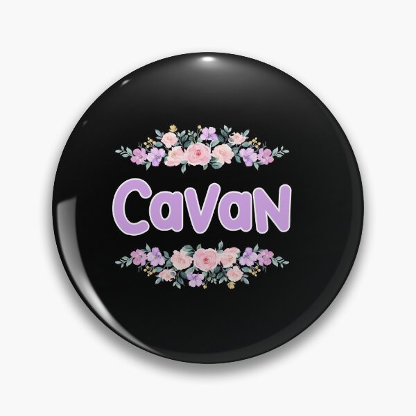 Item preview, Purple Flower Cavan Name Label (Black) designed and sold by NormadWorld.