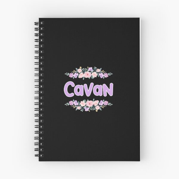Item preview, Purple Flower Cavan Name Label (Black) designed and sold by NormadWorld.