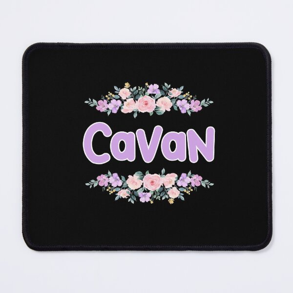 Item preview, Purple Flower Cavan Name Label (Black) designed and sold by NormadWorld.
