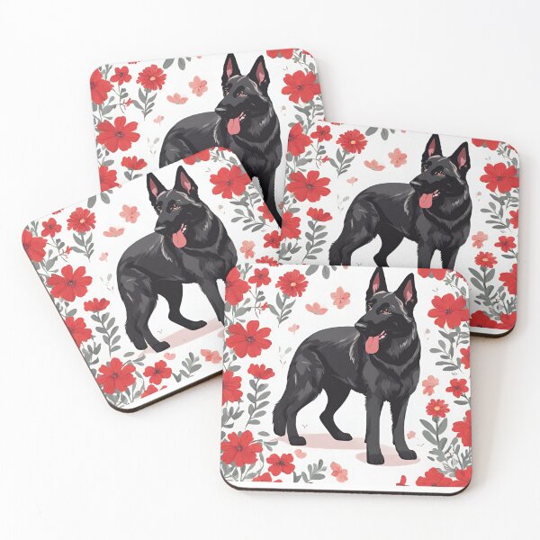 Item preview, German Shepherd Dog and Flowers designed and sold by GoodyPaws.