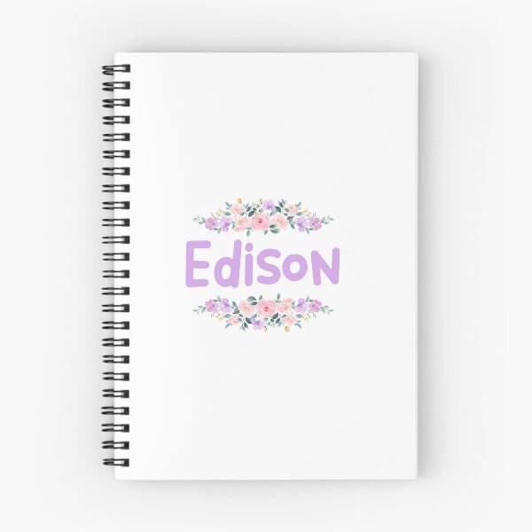 Item preview, Purple Flower Edison Name Label designed and sold by NormadWorld.