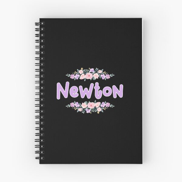 Item preview, Purple Flower Newton Name Label (Black) designed and sold by NormadWorld.