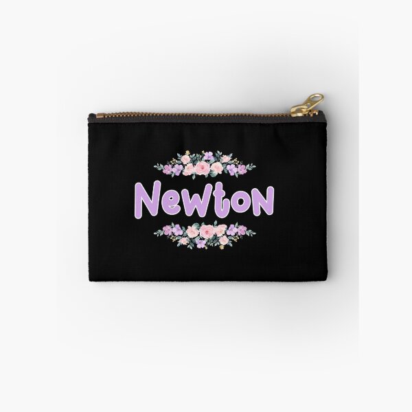 Item preview, Purple Flower Newton Name Label (Black) designed and sold by NormadWorld.