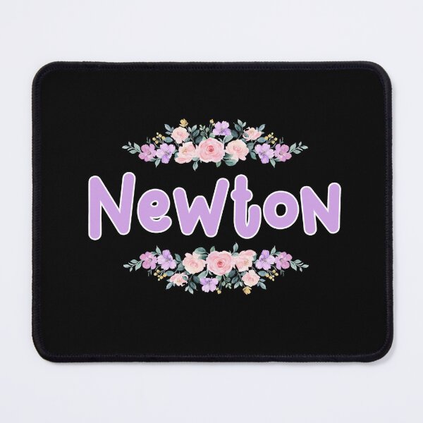 Item preview, Purple Flower Newton Name Label (Black) designed and sold by NormadWorld.