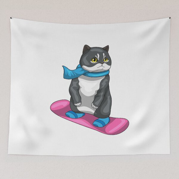 Item preview, British Shorthair Snowboard Winter sports designed and sold by Snabdesign84.