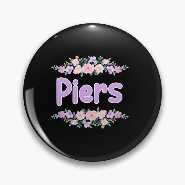 Item preview, Purple Flower Piers Name Label (Black) designed and sold by NormadWorld.
