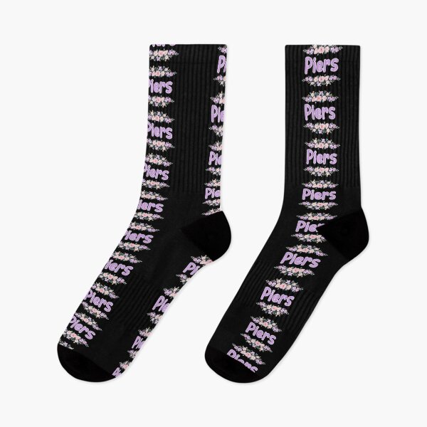Item preview, Purple Flower Piers Name Label (Black) designed and sold by NormadWorld.