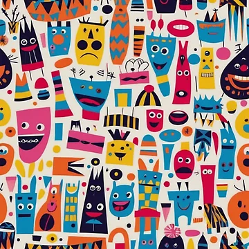 Artwork thumbnail, RogerPattern - "Colorful Comedy Parade" by RogerPattern