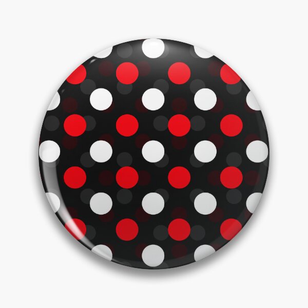 Item preview, Red and White Polka Dot Pattern Design on Black designed and sold by PatternTitan.