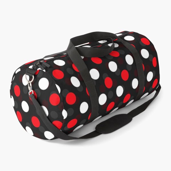 Item preview, Red and White Polka Dot Pattern Design on Black designed and sold by PatternTitan.
