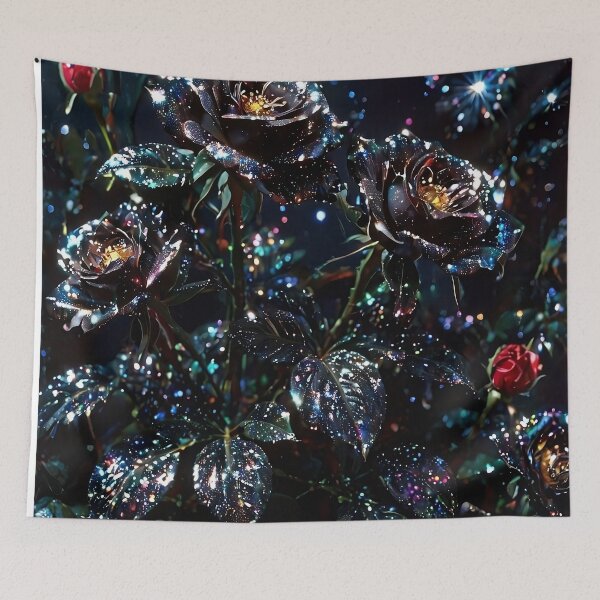 Item preview, Beautiful Black Roses Pattern - Moonlit Blooms designed and sold by Creative.Shop.