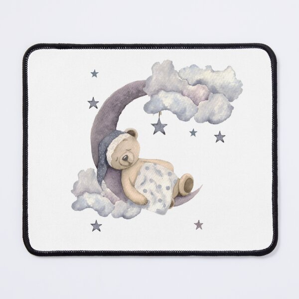 Item preview, Sleeping teddy bear on the moon designed and sold by Oleksandra Yurchenko.