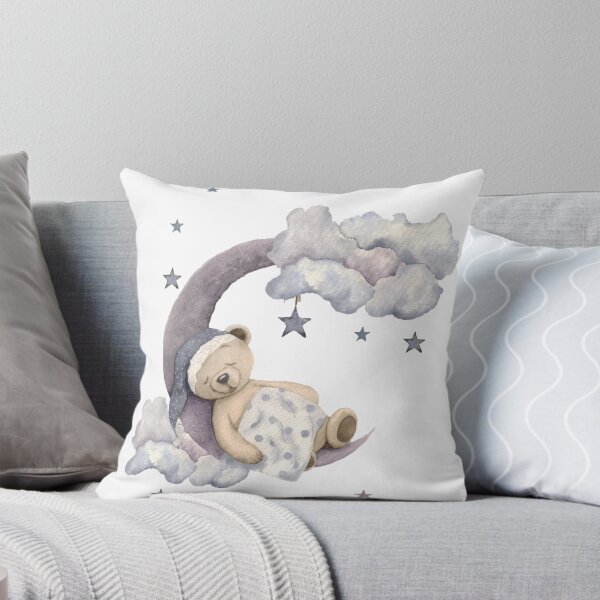 Item preview, Sleeping teddy bear on the moon designed and sold by Oleksandra Yurchenko.