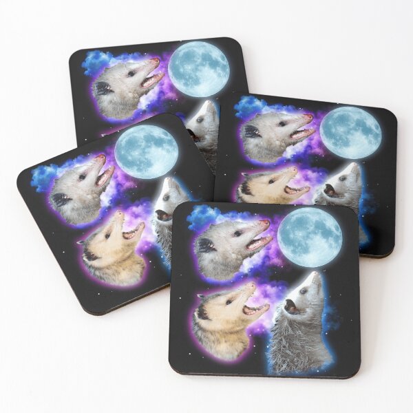 Artikelvorschau, Opossum heulender Mond lustiges Opossum Opossum Galaxie entworfen und verkauft von teeartforyou.