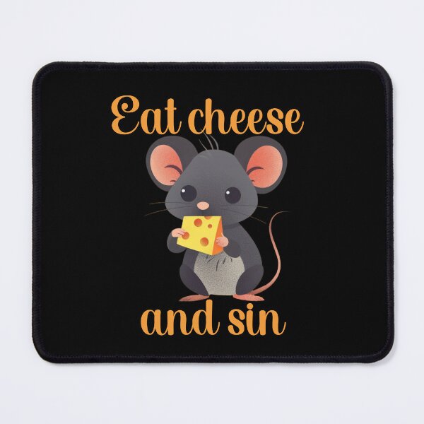 Item preview, Eat cheese and sin Cute mouse sticker designed and sold by S-ZYBI.
