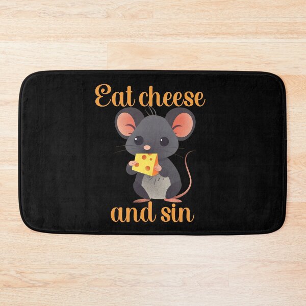 Item preview, Eat cheese and sin Cute mouse sticker designed and sold by S-ZYBI.