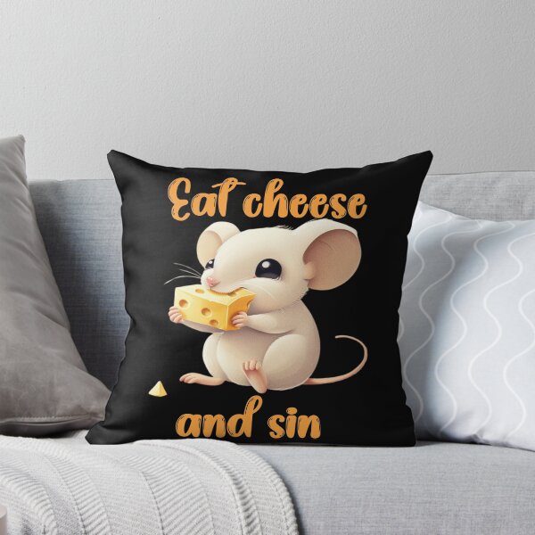 Item preview, Eat cheese and sin Cute mouse sticker designed and sold by S-ZYBI.