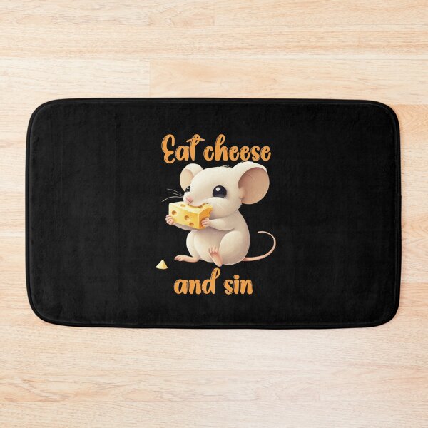 Item preview, Eat cheese and sin Cute mouse sticker designed and sold by S-ZYBI.