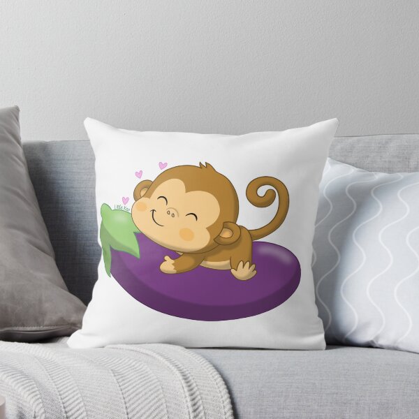 Item preview, Fruity Animal Friends - Monkey & Eggplant designed and sold by LittleKeo-Shop.