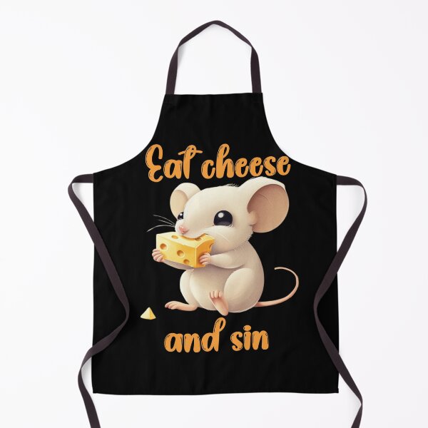 Item preview, Eat cheese and sin Cute mouse sticker designed and sold by S-ZYBI.
