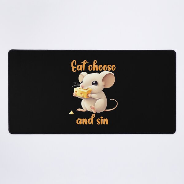 Item preview, Eat cheese and sin Cute mouse sticker designed and sold by S-ZYBI.