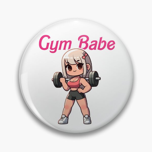 Item preview, Cute Barbell Gym Babe Girl | Japanese Anime Illustration designed and sold by PawaPotto.