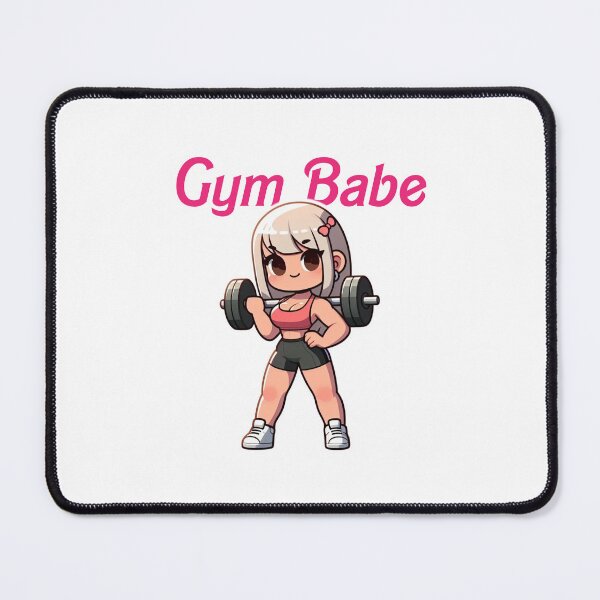 Item preview, Cute Barbell Gym Babe Girl | Japanese Anime Illustration designed and sold by PawaPotto.