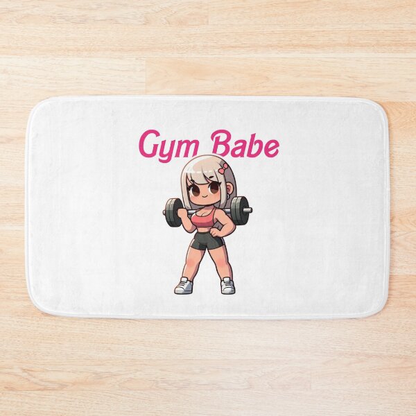 Item preview, Cute Barbell Gym Babe Girl | Japanese Anime Illustration designed and sold by PawaPotto.