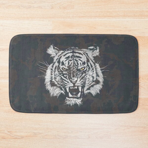 Item preview, Angry Tiger over Camo Pattern designed and sold by AardvarkAnarchy.