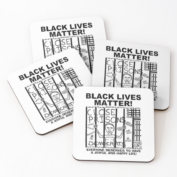Item preview, BLACK LIVES MATTER ~ A JOYFUL LIFE ~ CLOSE PRISONS ~ (V-4-110) designed and sold by RodeoMalibu.