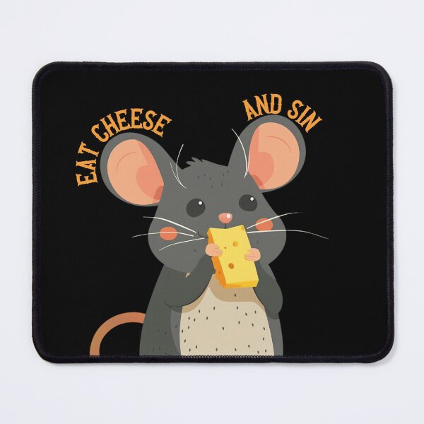 Item preview, Eat cheese and sin Cute mouse sticker designed and sold by S-ZYBI.