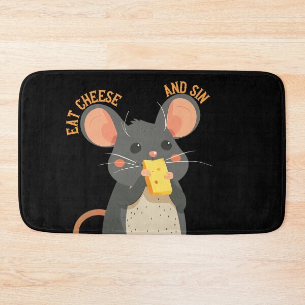 Item preview, Eat cheese and sin Cute mouse sticker designed and sold by S-ZYBI.