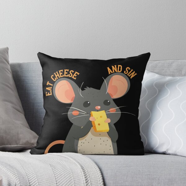 Item preview, Eat cheese and sin Cute mouse sticker designed and sold by S-ZYBI.