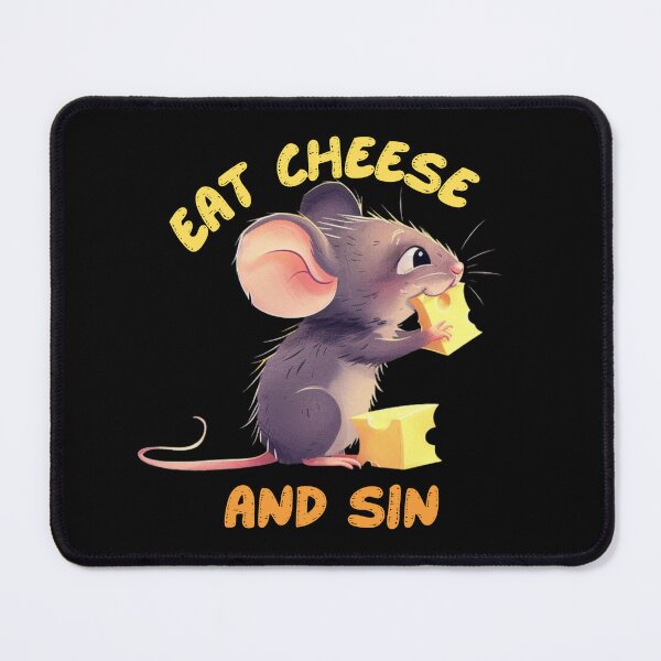 Item preview, Eat cheese and sin Cute mouse sticker designed and sold by S-ZYBI.