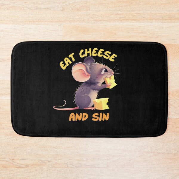 Item preview, Eat cheese and sin Cute mouse sticker designed and sold by S-ZYBI.