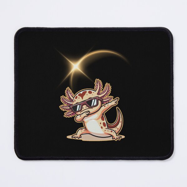 Item preview, axolotl wearing eclipse glasses dabbing  on April 8, 2024 designed and sold by MotivaChic.